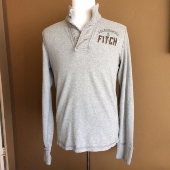 *DONATED* A&F Henley Sweatshirt, Medium - Picture 1 of 6
